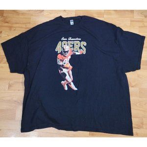 Men's T-shirt Jerry Rice San Francisco 49ers Scarlet Player Graphic Black Sz 5XL
